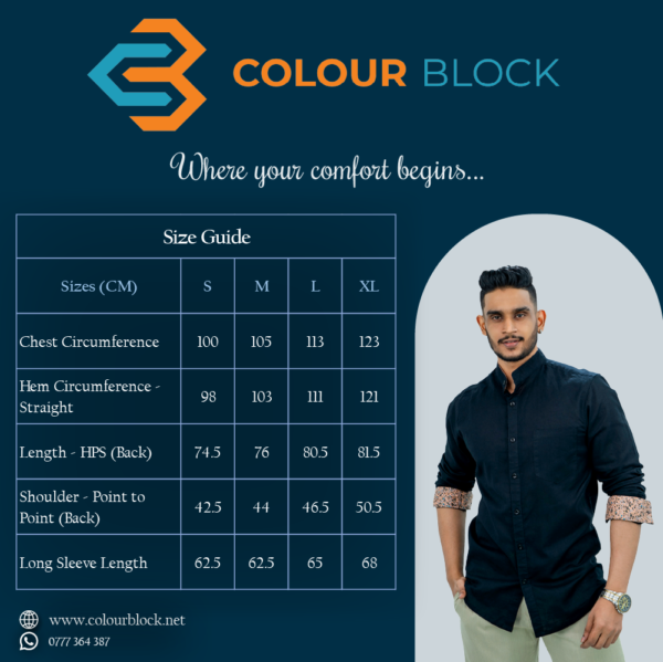 Style 10 size chart - colourblock